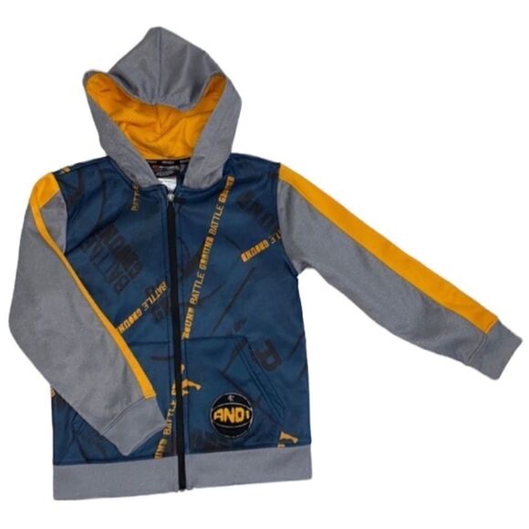AND1 Boys Hoodie Jacket(Size Small 6/7) - Picture 1 of 7